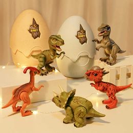 Science Discovery Children's hatching dinosaur egg toy triangle tyrannosaurus model set for boys and girls simulation animals for New Year gifts Y2303