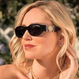 Fashion Sunglasses Small Frame Trend Letter Sunglass for Women Men Web Celebrity Same Style Eyeglasses Letters C D