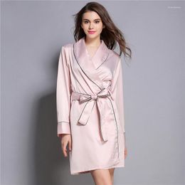 Women's Sleepwear Pattern Spring And Autumn Season Silk Robe Ma'am Sexy Pyjamas Summer Bathrobe Long Sleeve Will Home Serve