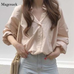 Women's Blouses Shirts Pink elegant Women Korean Style Tops Streetwear Chic Fashion Gentle Office Lady Blouse Solid All-Match Shirts 11361 230309