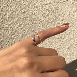Cluster Rings Real 925 Sterling Silver Tail Ring Minimalist Female Small For Women Fashional Fine Jewellery Gifts