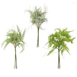 Decorative Flowers 50cm Artificial Flower Interior Decoration Floral Fern Plant Wall Door Head Green Wave Grass Leaf