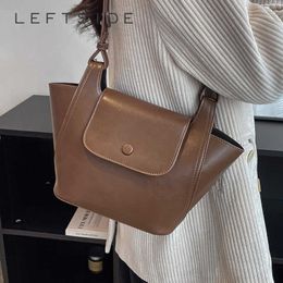 NXY Vintage Crossbody Bags for Women 2023 Winter Trend PU Leather Fashion Solid Handbags and Purses