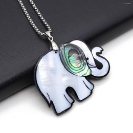 Chains Natural Freshwater Shell Necklace Pendant Cartoon Elephant Shape Exquisite Charms For Jewellery Making Diy Accessories Gifts