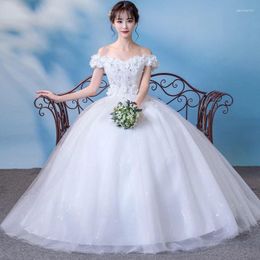 Wedding Dress N21118 Sweet Memory Princess Long Dresses White Ball Gown Woman Party Flowers Lace Up Vestido Graduation