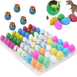 Science Discovery 60Pcs/Sets Magic Dinosaur Eggs Water Hatching Dinosaur Egg For Children Educational Novelty Gag Toy Kids Funny Gifts Y2303