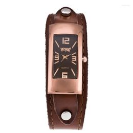 Wristwatches Brand Women Genuine Leather Bracelet Watch Fashion Ladies Female Vintage Quartz Wrist Watches Relogio FemininoWristwatches