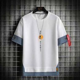 Men's T-Shirts Fashion Short Sleeves Fashion O Neck Hip Hop Streetwear Black White T-shirt Men's 2023 Summer Clothes Top Tees Tshirt G230309