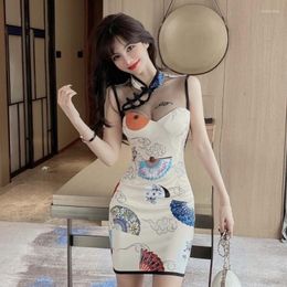 Ethnic Clothing Women Chinese Style Retro Cheongsam Fashion Elegant Lady Qipao Traditional Oriental Party Evening Dress Vintage Vestido