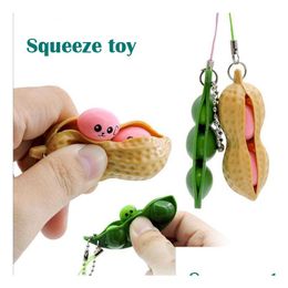 Decompression Toy Adt Peanut Edamame Toys Squishy Squeeze Peas Beans Keychain Anti Rubber Boys Xmas Gift Fidget Drop Delivery Gifts Dhaf7