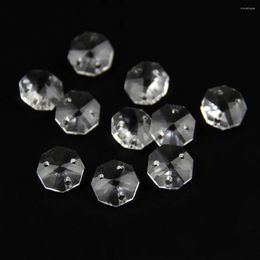 Chandelier Crystal 14mm Three Holes 50pcs/100pcs/1000pcs Clear Colour Octagon Beads For Prism Parts