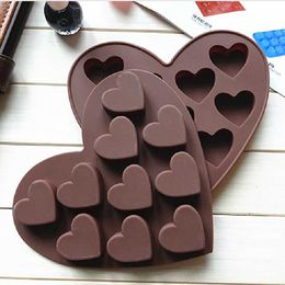 Ice Cream Tools Cubes Gift Mould Shape Easy Maker Ice Heart Tray Silicone Valentines Cube Kitchen Bar Rubber Ice Cubes Kitchen accessories Z0308