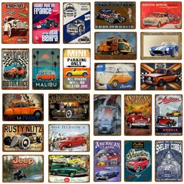 American Classic Car art painting tin decorative Truck Vintage Poster Metal Signs Tin Plaque For Pub Bar Club Garage Home Decor Wall Art Painting size 30x20cm w02