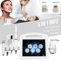 Portable Multi-Functional 6 In One Beauty Equipment 4D Focused Ultrasound Technology Slimming Machine Skin Tightening Body Face Eyes Removing Wrinkles Facial Use