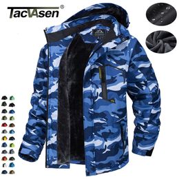 Men's Jackets TACVASEN Fleece Lining Mountain Jackets Mens Hiking Jackets Outdoor Removable Hooded Coats Ski Snowboard Parka Winter Outwear 230309
