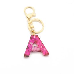 Keychains Cute Creative Resin Letter Alphabet Keychain Crystal Acrylic Sequins For Women Keyring Car Bag Tassels Pendant Charm