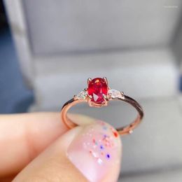 Cluster Rings KJJEAXCMY Fine Jewellery S925 Sterling Silver Inlaid Natural Ruby Girl Vintage Ring Support Test Chinese Style Selling