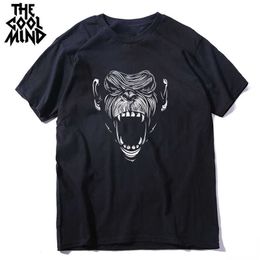 Men's T-Shirts COOLMIND 100% Cotton Summer Cool Monkey Men Tshirt Casual Summer Loose Men T Shirt Male o-neck T-shirt Tee Shirts G230309