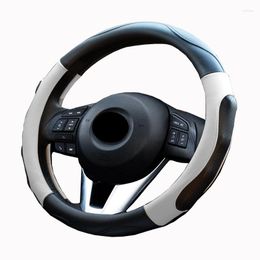 Steering Wheel Covers 38cm Sports Car Cover Set Anti Slip Point And Stripes Decoration Upgrade 15 Inch Round Use