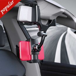 New Universal 360 Degree Car Mirror Mount Car Phone Bracket Navigation GPS Stand Foldable Adjustment Phone Holder Car Accessories