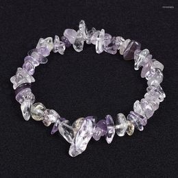 Strand Natural Irregular Ametrine Bracelet Amethyst Purple Yellow Crystal Gravel Beads Quartzes Women Healing Energy Jewelry