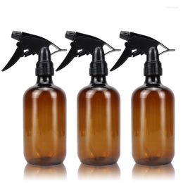 Storage Bottles 300/500ml Travel Spray Bottle Pet Plastic Brown Transparent Disinfectant Dispenser Alcohol Can