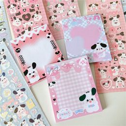 Pages Cute Cartoon Dog Memo Pad Kawaii Stationery Non Sticky Notes For Students Message Diary DIY Decorative School Notebook