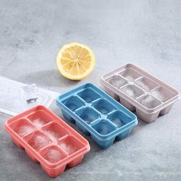 Ice Cream Tools Mini 6 Grids Soft Silicone Ice Mold Ice Cube Tray Ice Cream Maker Summer Party Homemade Cold Drink Diy Tools Z0308