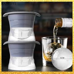 Ice Cream Tools 5cm 2inch Whiskey Ice Hockey Mold Silicone Round Ice Cube Maker Large Clear Ice Ball Tray Sphere Quick Freezer Bar Cocktail Tool Z0308