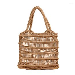 Evening Bags Handmade Women Handbags 2023 Casual Hollow Rope Woven Large Tote Bag Summer Beach Fishnet Shoulder Holiday Big Shopper Purse