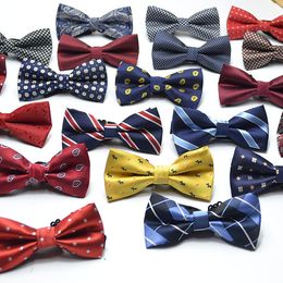 Groom Ties Geometric Bow Ties for Men Plain Butterfly Party Wedding Bowtie 12*6cm mix Color Groom Ties Accessory