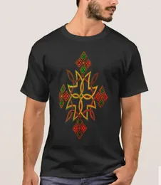 Men's T Shirts Traditional Ethiopian Orthodox Cross Design T-Shirt. Summer Cotton Short Sleeve O-Neck Mens Shirt S-3XL