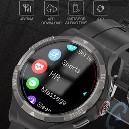 2G 3G 4G Orologi intelligenti internet e-sim Smart Watch Uomo 4G 128G Schermo da 1,43 pollici Android 9 GPS wifi 120ﾰ Smartwatch con fotocamera rotante