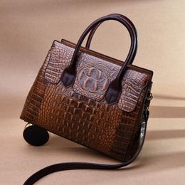Evening Bags European And American Fashion Handbags Travel Shoulder Bag Ladies Totes Crocodile Leather Sling Handbag