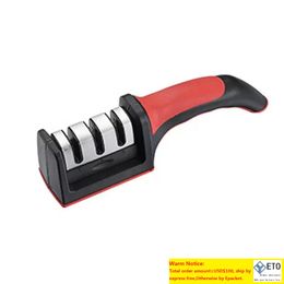 Knife Sharpener Handheld Multifunction 3 Stages Type Quick Sharpening Tool With Nonslip Base Kitchen Knives Accessories