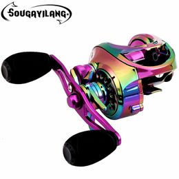 Baitcasting Reels Sougayilang Fishing Reels 6.57.2 1 Gear Ratio High Speed Baitcasting Reel with Aluminum Spool Casting Reel All for Fishing 230309