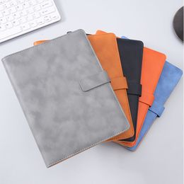 Notepads RuiZe Hard Cover A5 Leather Notebook Planner Ring Binder Planner Note Book Paper 100 Sheets Refillable Spiral Notepad 230309