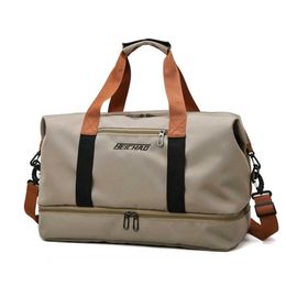 Duffel Bags Travel for Women Large Capacity Sports Shoulder High Quality Handbags Waterproof Weekend Female Messenger Tote Dry and Wet 230309