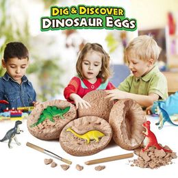 Science Discovery Dinosaur Egg Kids Toys Tyrannosaurus Dinosaur Baby Toys Model Decoration Toys For Children Scientific Mining Toys Easter Gifts Y2303