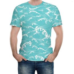 Men's T Shirts Graphic Ocean Waves Stripes Pattern Seamless Hand Drawn Asian Style.jpg Tshirt High Quality Fitness Eur Size