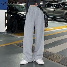 Women's Pants Capris Pants Women Workout High Street Loose Ladies Leisure Elastic Waist Wide Leg Japanese Style Unisex Harajuku Trousers All-match 230309