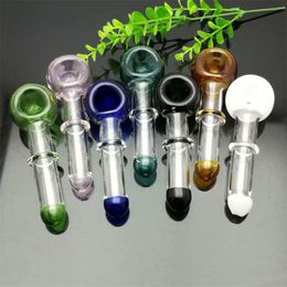 Smoking Pipes Coloured single-wheel glass concave pipe Great Pyrex Glass Oil Burner Pipe Thick oil rigs glass water pipe