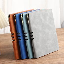 Notepads Vintage PU Leather Planning Agenda Notebooks Businese A5 Line Journal Diary Paper Notepad School Office Accessories Supplies 230309