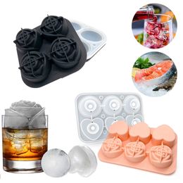 Ice Cream Tools 146 Hole Rose Heart Or Diamond Shape Ice Cube Mould Whisky Wine Cool Down Ice Maker Reusable Ice Cubes Tray Mould for Freezer Z0308