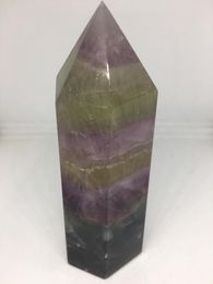 Decorative Figurines Natural Rock Fluorite Crystal Points Single Point Healing