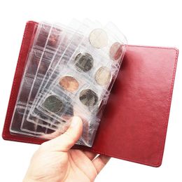 Coin collect book bag Album For Coins 10 Sheets Stamp Album 120 Pockets Coin Collection Book Commemorative Coin Badges Tokens Album