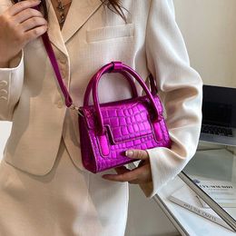 Crossbody Bags for Women Y2k Style Stone Pattern Handbags Short Top Handle Leather Mini Phone Luxury Brand Party Purse 230308