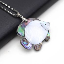 Chains Natural Abalone White Shell Necklace Pendant Cartoon Fish Shape Exquisite Charms For Jewellery Making Diy Fashion Accessories