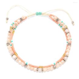 Charm Bracelets Boho Multicolor Strand Glass Seed Beads Crystal Handmade Bracelet Women Girl 2023 Fashion Multilayer Summer Jewellery Present