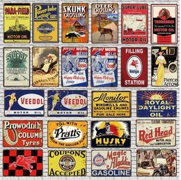 Motor Oil Garage Tin Sign Garage Wall Decor Shabby Chic Vintage Metal Wall Sign Pub Bar Garage Home Art Decor Wall Sticker personalized Art Decor Size 30X20CM w01